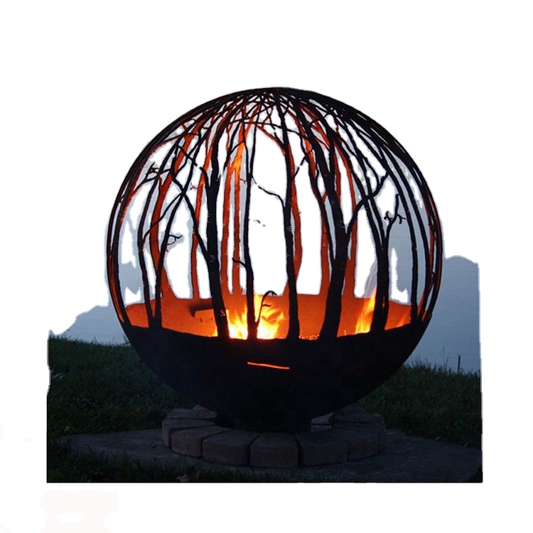 Fire Pit Bowl - 바비큐용 화로, 코르텐강 재질의 벽난로 겸용