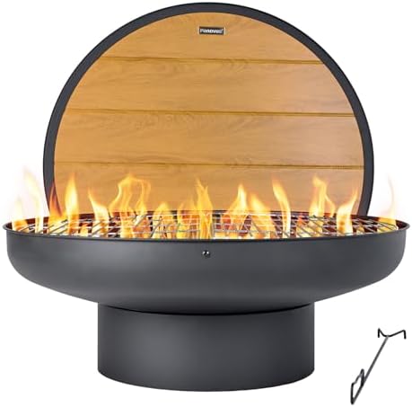 Fire Pit Bowl - 32인치 화덕 테이블(뚜껑 포함), 튼튼하고 깊은