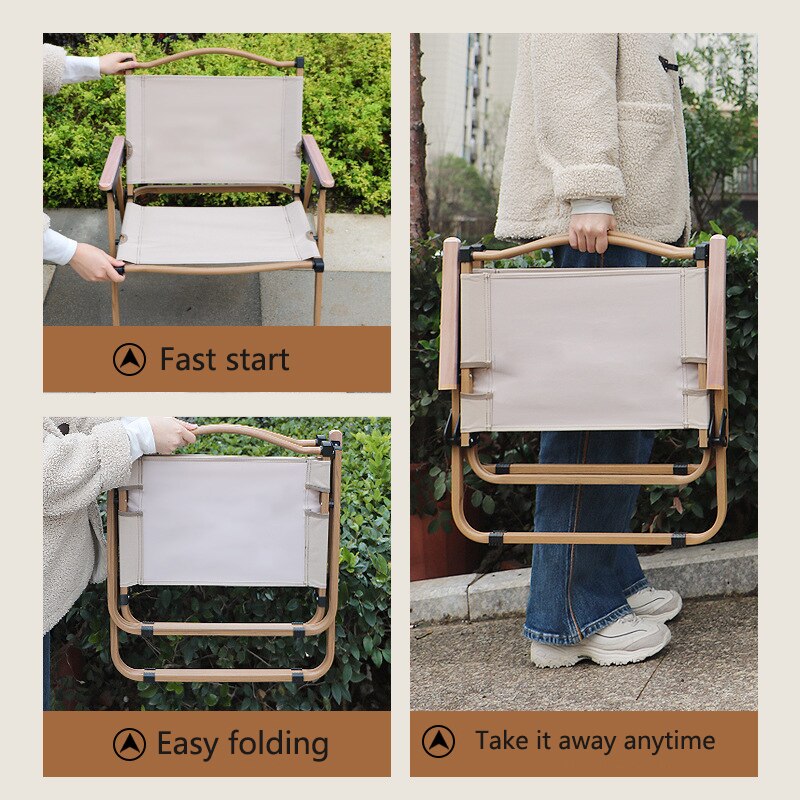 휴대용 캠핑 의자, 알루미늄 합금 목재 그레인 접이식  - Outdoor Furniture Lowes 리뷰 및 가격