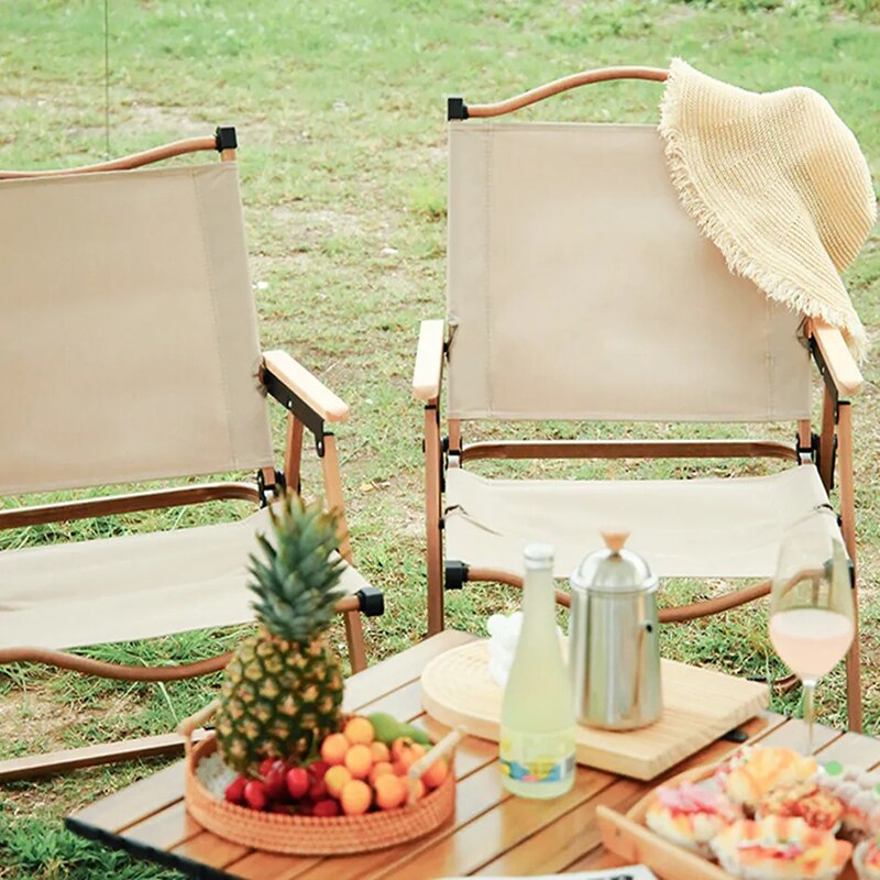 휴대용 캠핑 의자, 알루미늄 합금 목재 그레인 접이식  - Outdoor Furniture Lowes 리뷰 및 가격