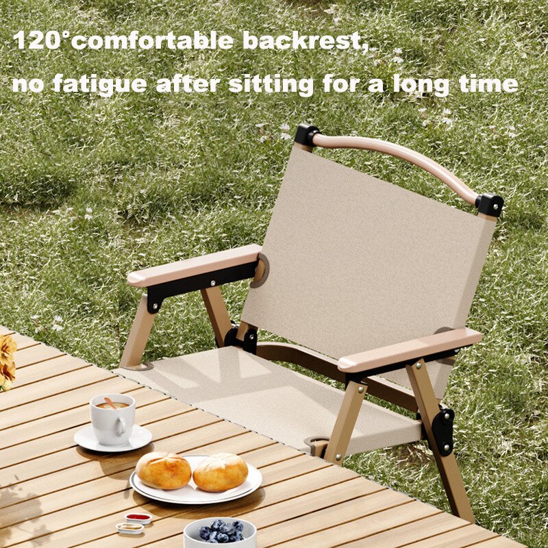 휴대용 캠핑 의자, 알루미늄 합금 목재 그레인 접이식  - Outdoor Furniture Lowes 리뷰 및 가격