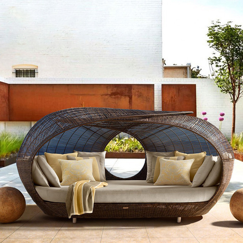 야외용 고품질 반원형 라탄 데이베드 위커 파티오 가구  - Outdoor Furniture For Sale 리뷰 및 가격