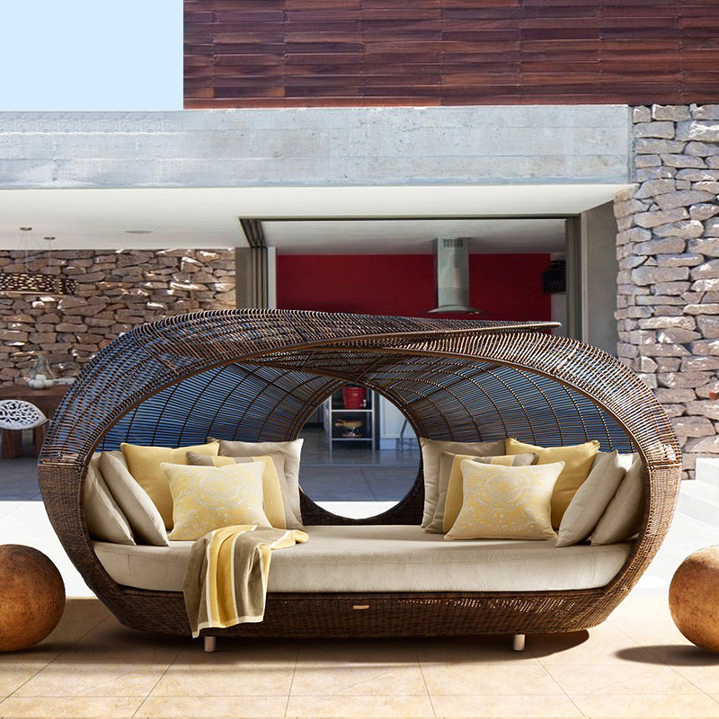 야외용 고품질 반원형 라탄 데이베드 위커 파티오 가구  - Outdoor Furniture For Sale 리뷰 및 가격