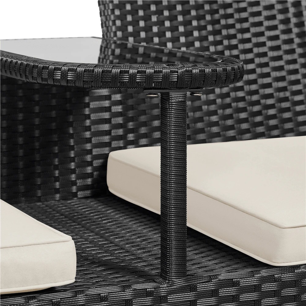 프리미엄 야외용 2인용 의자 세트, PE 라탄 파티오  - Outdoor Furniture Easy To Clean 리뷰 및 가격