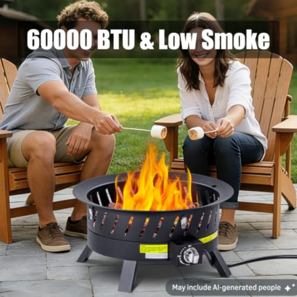 24인치 휴대용 프로판 화로 그릴 포함 |   뚜껑과  - Fire Pit Bowl 리뷰 및 가격